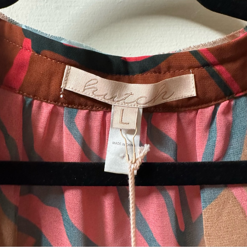 Hutch V-Neck Ruffle Hayes Top Rust Floral Top NWT - Picture 9 of 10